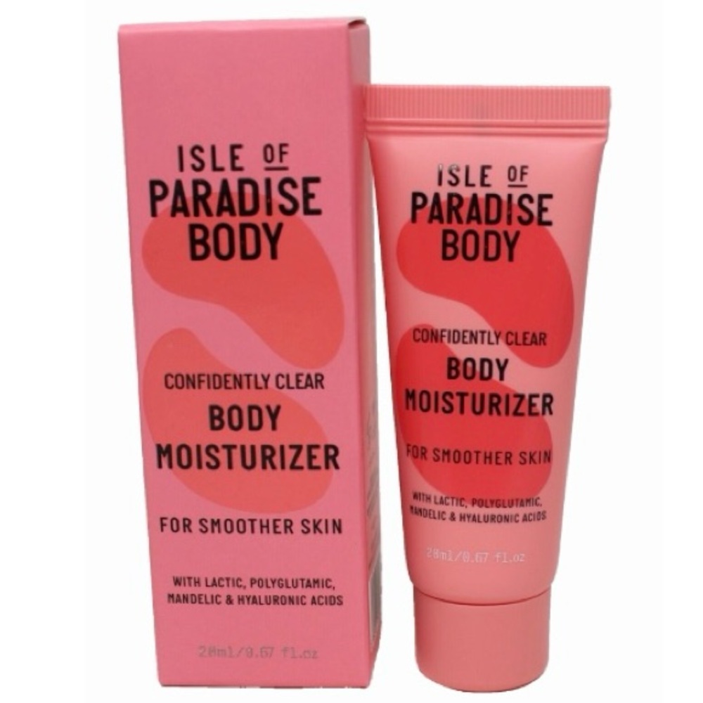 Isle of Paradise Confidently Clear Body Moisturizer 20 mL / .67 oz. Travel, NEW